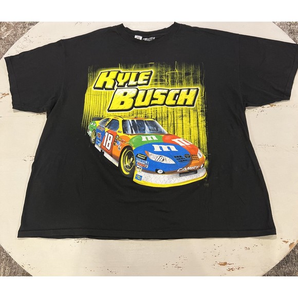 Kyle Busch XXL 2011 Tee Nascar #18 Suspended Racing Champion M&M Car Logo 2 side - Picture 3 of 16